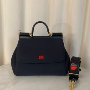 Dolce & Gabbana Black Neoprene Sicily Medium Bag