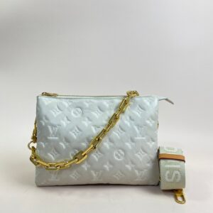 Louis Vuitton Off White Monogram Empreinte Coussin PM Shoulder Bag