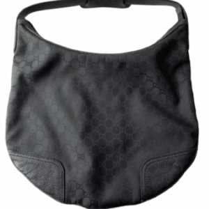 Gucci Black GG Nylon Hobo Bag