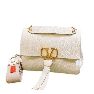 Valentino White V Ring Bag