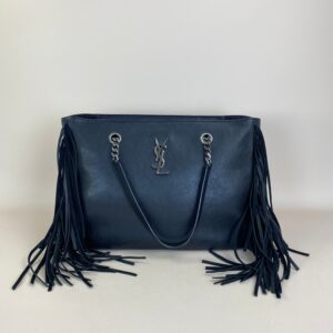 YSL Black Fringe Shopping Bag