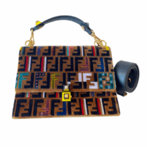 Fendi Multicolor Velvet Kan I Top Handle Bag