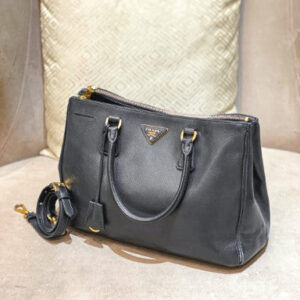 Prada Black Lux Galleria Medium Tote Bag