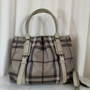 Burberry Beige Smoked Check Northfield Bag