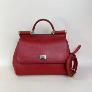 Dolce & Gabbana Red Medium Sicily Tote Bag