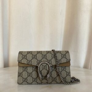 Gucci Beige Dionysus GG Supreme Super Mini Bag