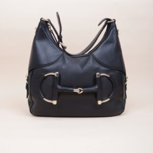 Gucci Black Ophidia Heritage Horsebit Hobo Bag