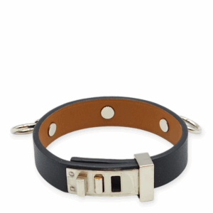 Dog Clou Ronel T2 Black Bracelet in Swift, Palladium hardware