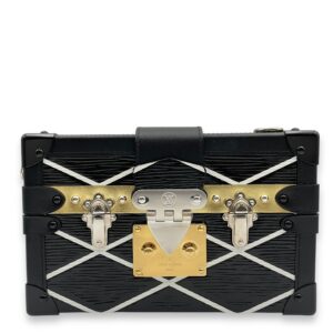 Malletage Petite Malle 19x12x5cm Black Crossbody Bag in Epi Leather, 2-Tone hardware