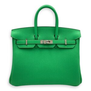 Birkin 25 Vert Comics in Togo, Palladium hardware