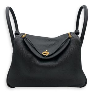 Lindy 30 Black in Clemence, Gold hardware