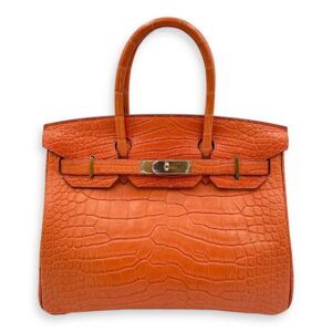 Birkin 30 Sanguine in Matte Alligator, Palladium hardware