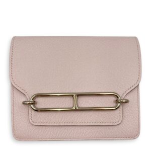 Roulis Slim Mauve Pale Wallet in Chevre Mysore, Palladium hardware