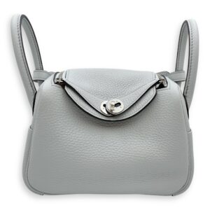 Lindy II Mini Blue Pale in Clemence, Palladium hardware