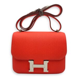 Constance Mirror 18 Orange Field in Epsom, Palladium hardware