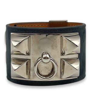 CDC S Grey Bracelet in Suede Leather, Palladium hardware