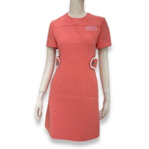 Retro Martingle Dress 34 Pink Ready-To-Wear in Wool/Silk