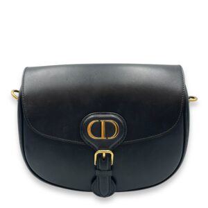 Dior Bobby Medium Black Crossbody Bag in Calfskin, Gold hardware