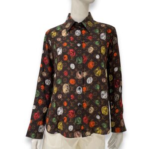 Fornasetti Silk Shirt 36 Brown Ready-To-Wear