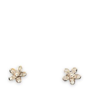 Socrate, 1 flower Earstuds in White Gold Hardware
