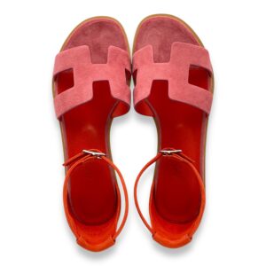 Santorini 36.5 Rose De Venise Sandal in Chevre Velours