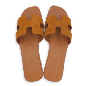 Oran 37.5 Brown Sandal in Suede Leather