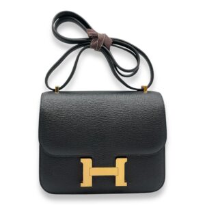 Constance 18 Black in Chevre Mysore, Rose Gold hardware