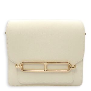 Roulis Mini Blanc in Evercolor, Permabrass hardware