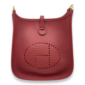 Evelyne Mini Rouge H in Clemence, Gold hardware