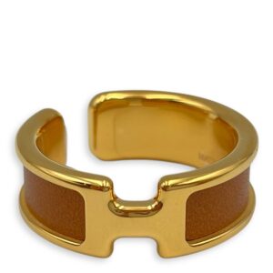 Olympe Large Model Naturel Ear Cuff in Box, Gold hardware