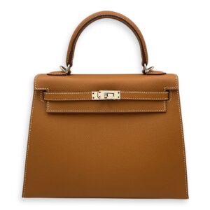 Sellier Kelly 25 Gold in Epsom, Palladium hardware