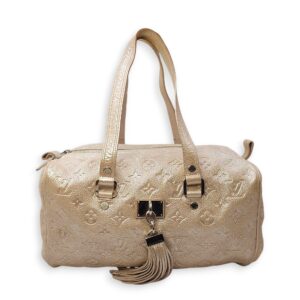 Monogram Shimmer Leather Limited Edition Pink Top Handle Bag , Silver hardware
