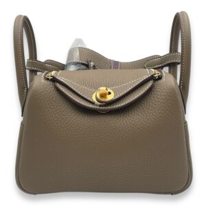 Lindy II Mini Etoupe in Clemence, Gold hardware