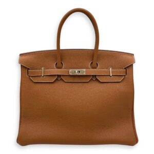 Birkin 35 Gold in Togo, Palladium hardware