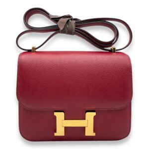 Constance 18 Rouge Grenat in Epsom, Gold hardware