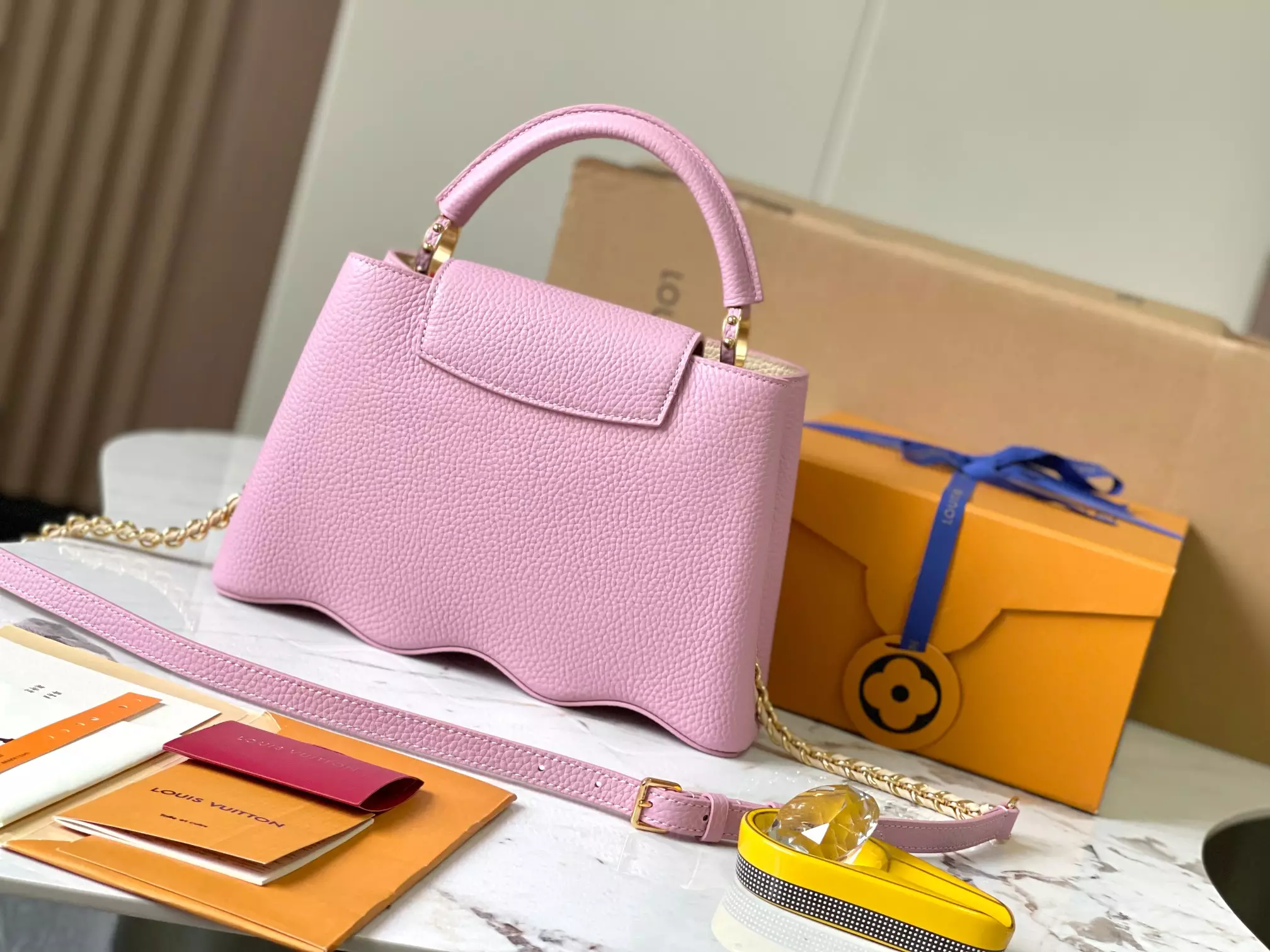 LV Capucines BB Capushell in Light Pink - Repbags.is - Image 4