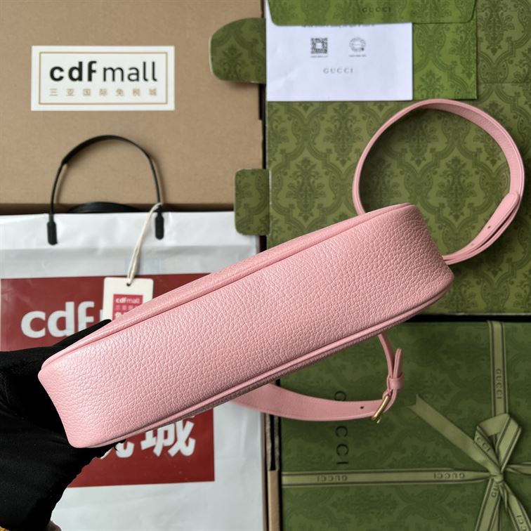 Aphrodite small shoulder bag Light pink soft leather - Image 11