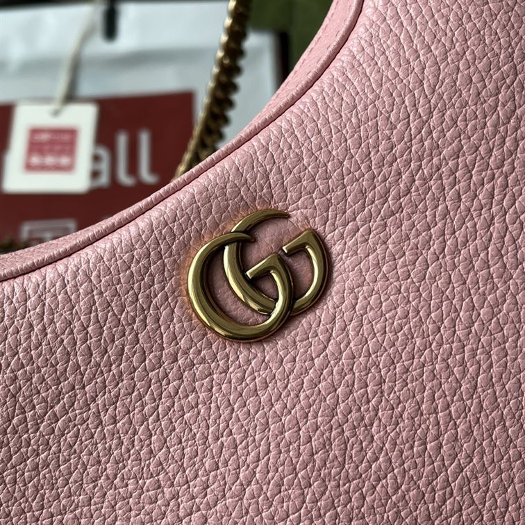 Aphrodite small shoulder bag Light pink soft leather - Image 5