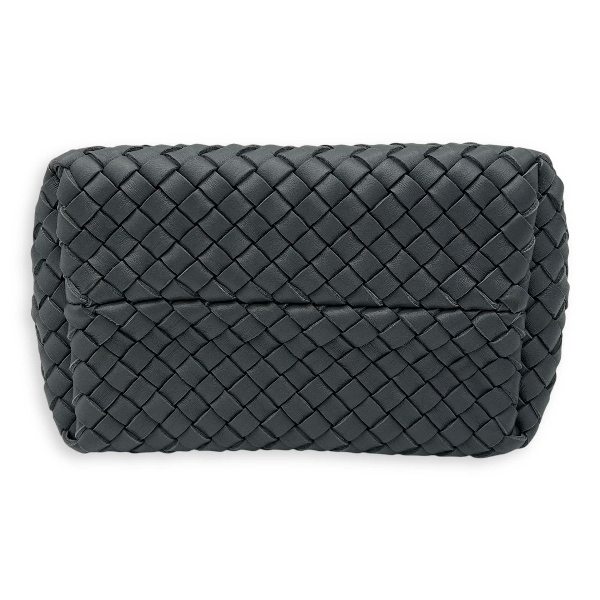 Cabat Top Handle Bag Grey in Lambskin, Silver hardware - Image 6