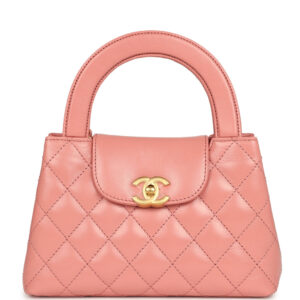 Chanel Small Kelly Shopper Coral Shiny Aged Calfskin Brushed Gold Hardware