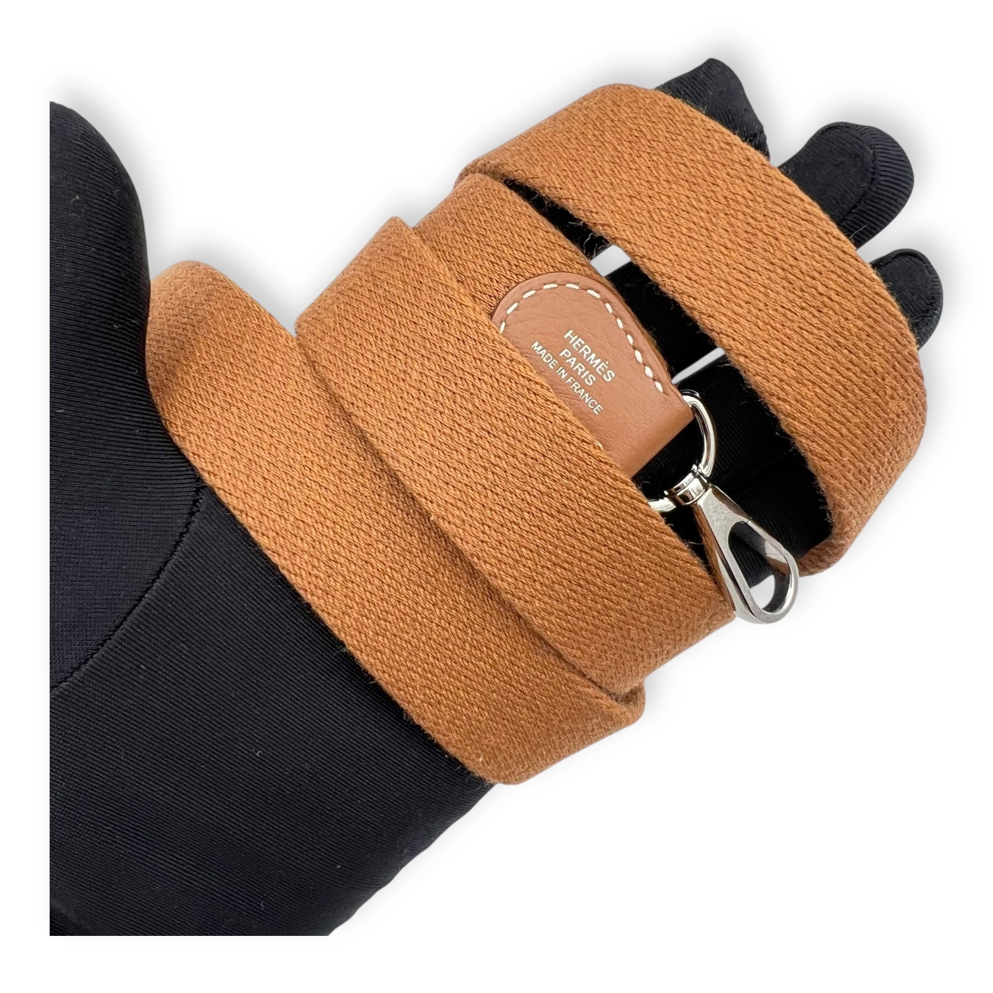 Evelyne Mini Gold Shoulder Bag in Clemence, Palladium hardware - Image 10