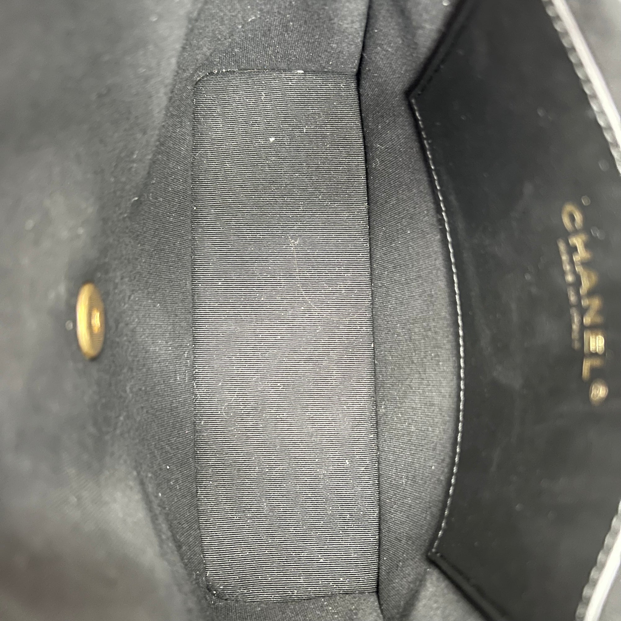 Quilted Seasonal Backpack Gold in Caviar Leather, Gold hardware - Image 12