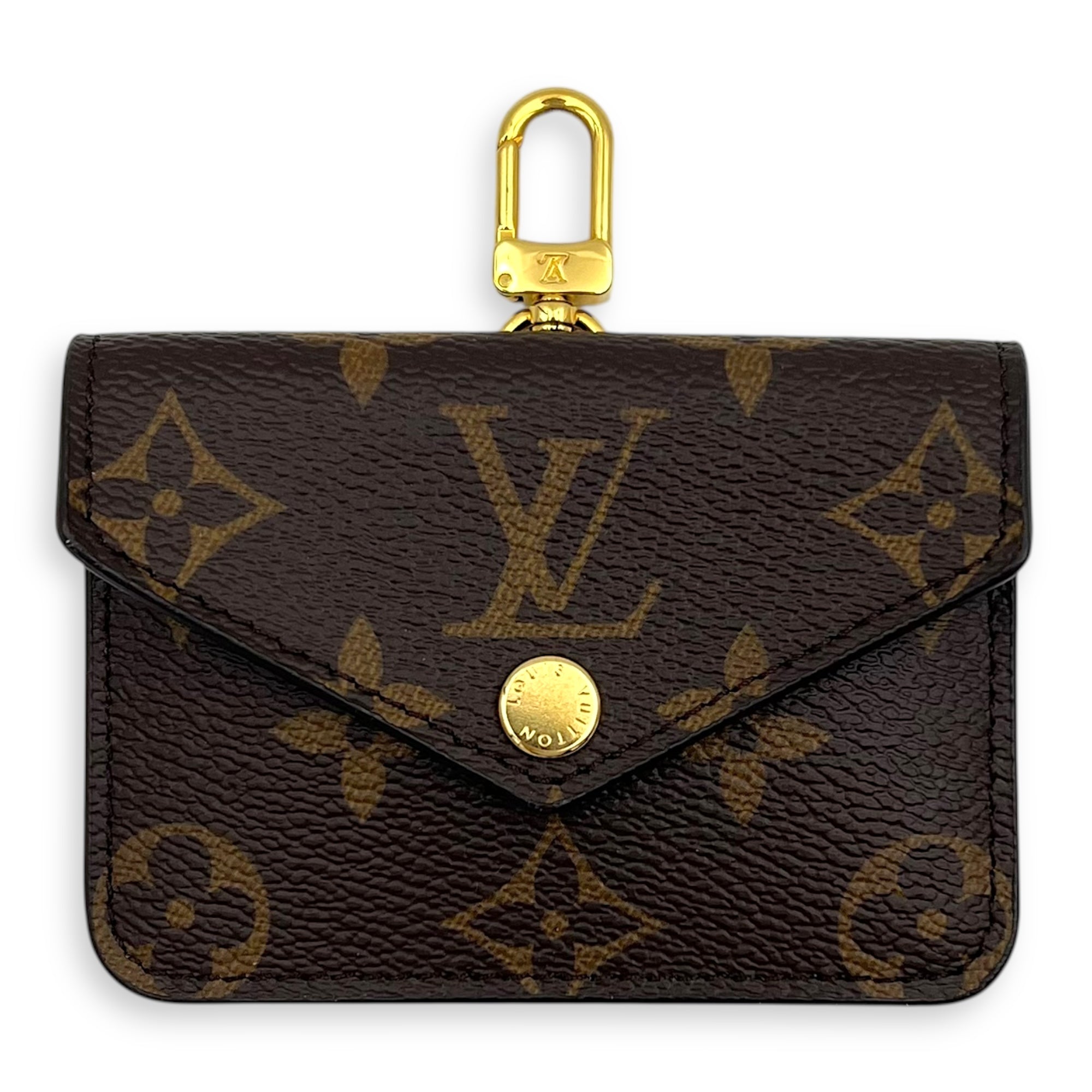 Felicie Strap To Go Wallet On Chain Brown in Monogram Coated Canvas, Gold hardware - Image 9