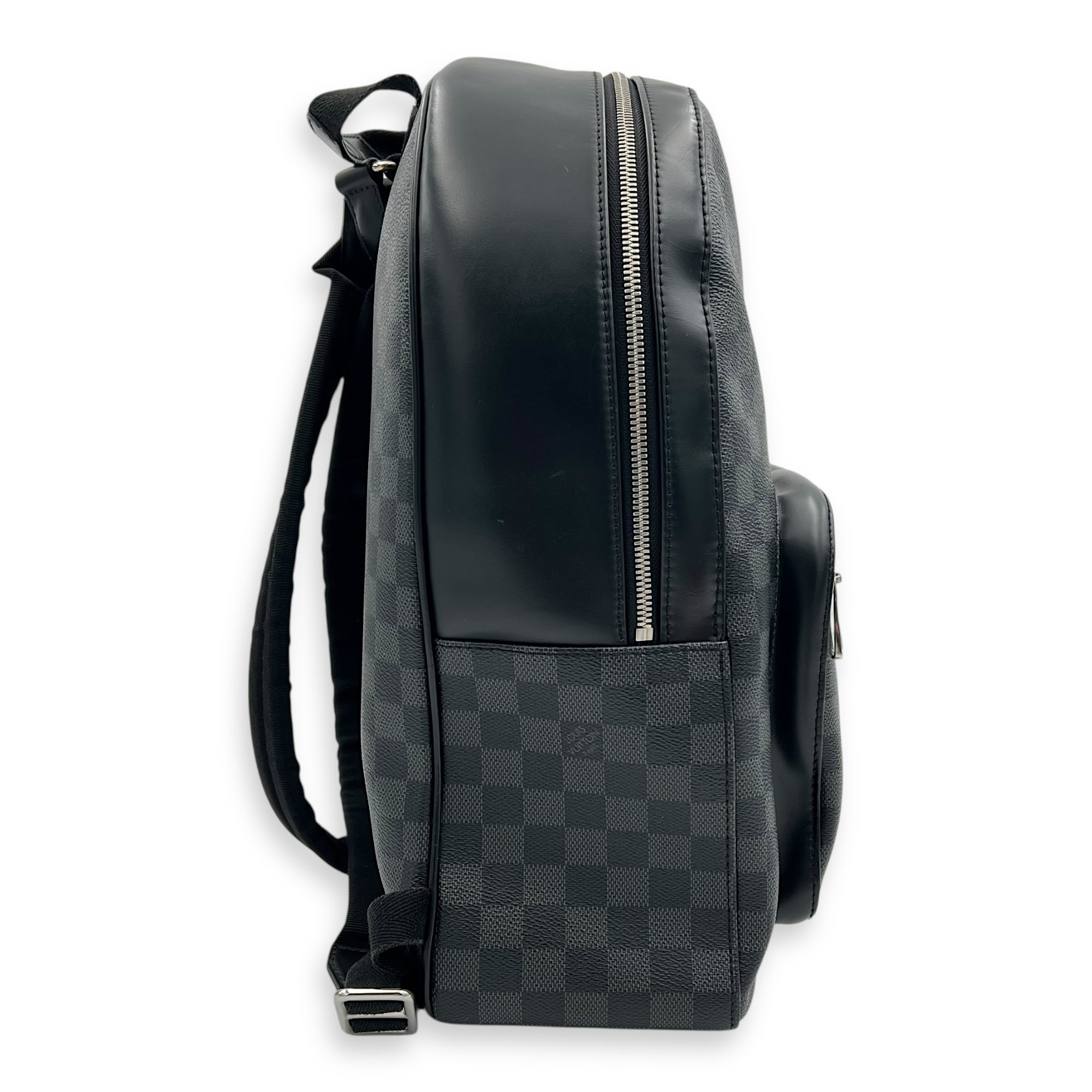 Josh Backpack Graphite in Coated Canvas, Silver hardware - Image 5