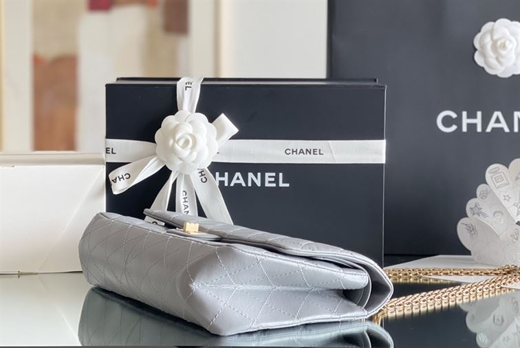 Chanel Grey Quilted Aged Leather Reissue - Image 6
