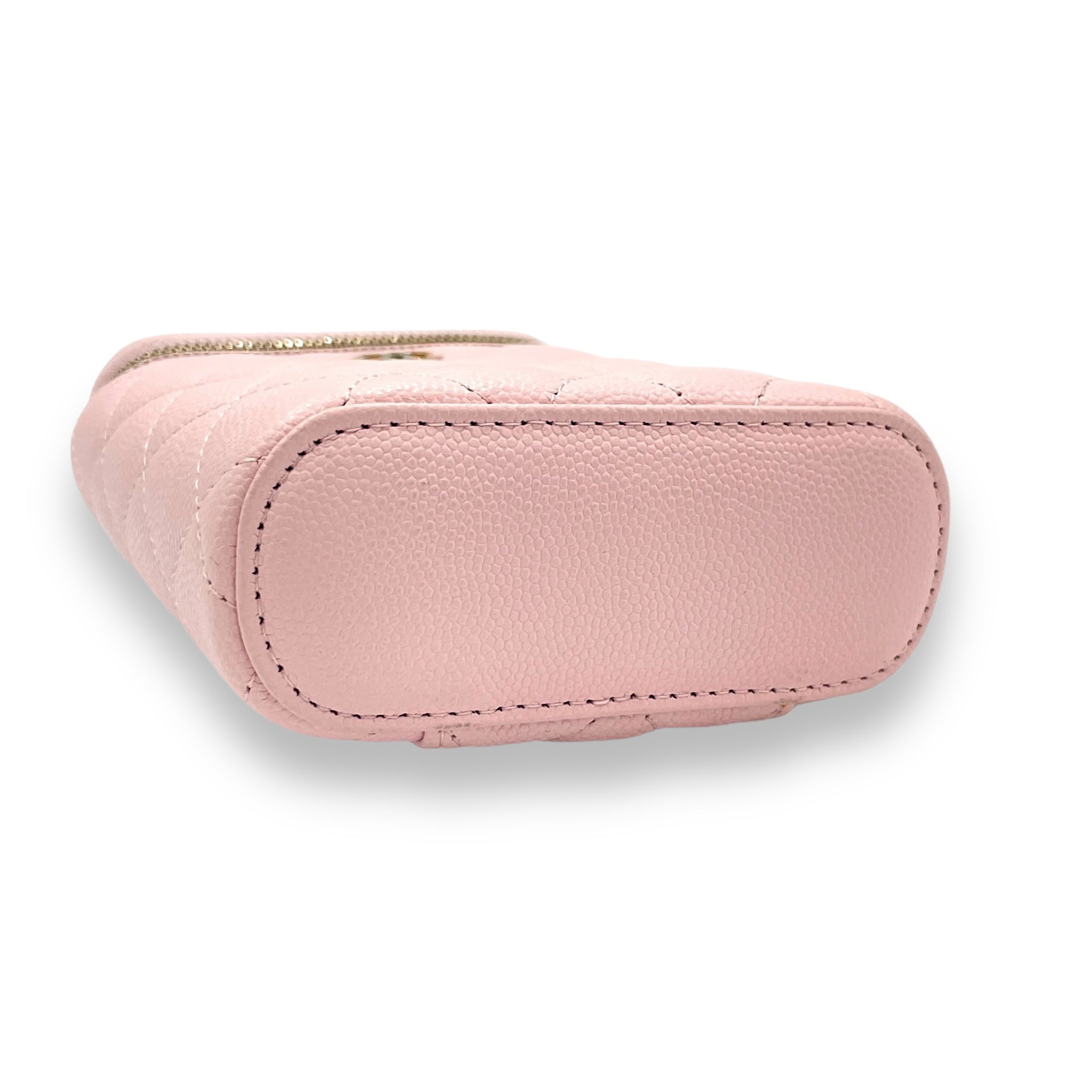Classic Pink Vanity Bag in Caviar Leather, Gold hardware - Image 6