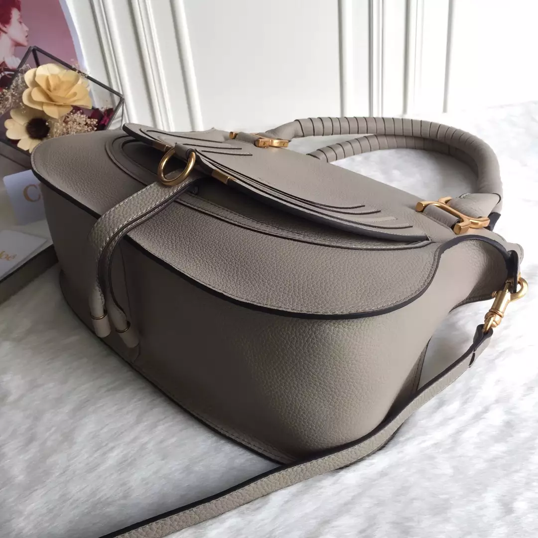 Chloé Marcie Cashmere Grey Double Carry Bag - Repbags.ru - Image 6