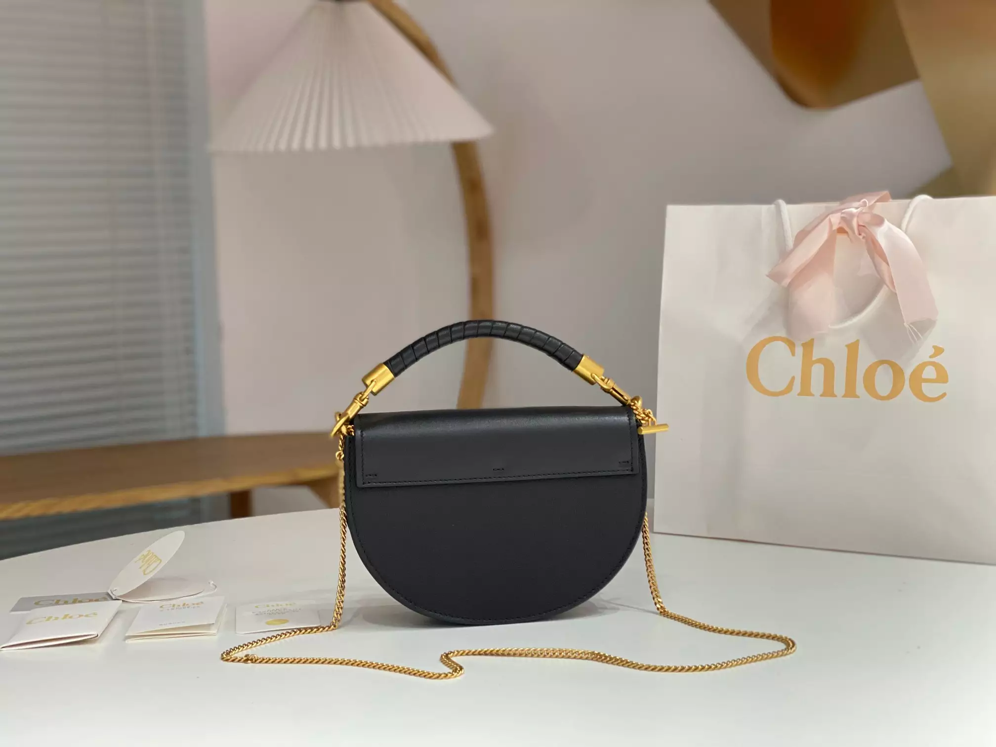 Chloé Marcie Chain Flap Bag in Black - Repbags.ru - Image 7