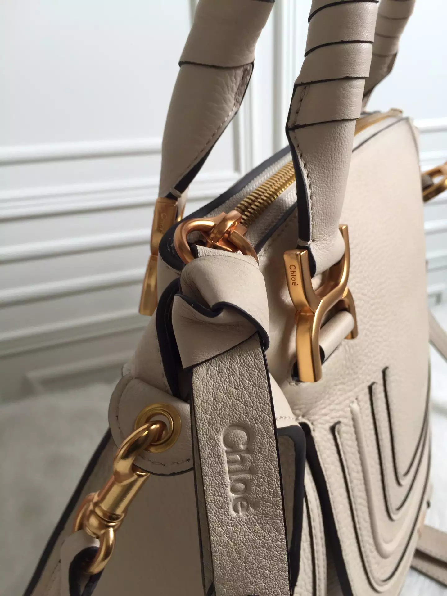 Chloé Marcie Nomad Beige Double Carry Bag - Repbags.ru - Image 7