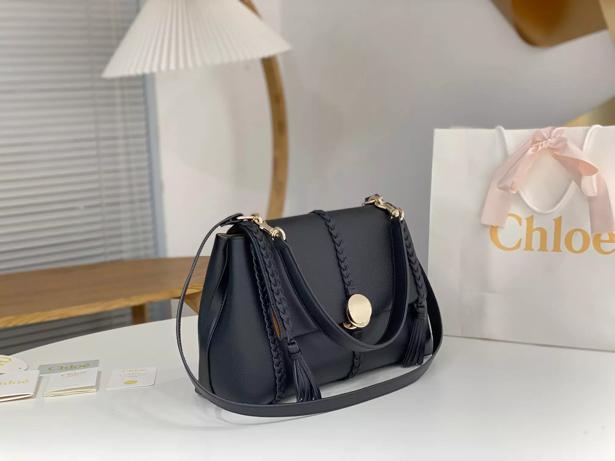 Chloé Penelope Medium Black Leather - Repbags.ru - Image 4